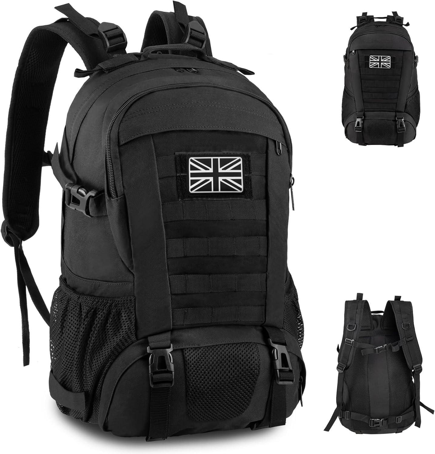 Jueachy Military Tactical Backpack 30L, make it yours with a genuine MOLLE grid, not a token strip